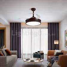 430 stainless steel for good corrosion resistance. Modern Contemporary Inverter Remote Control Stainless Steel Ceiling Fans With Light Lightingo Australia