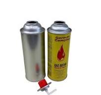 Empty Aerosol Tin Can Empty Butane Gas Can with Valve and Cap