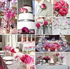 Grey Pink And White Wedding Theme Pink And White Wedding Themes Bright Pink Wedding Pink Silver Weddings