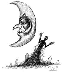Moon Fearing Corpse Gallery 3 Chris Friend S Dark And Strange Drawings Weird Drawings Drawings Strange
