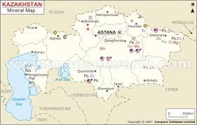 Topografische karte kasachstan, höhe, relief. Kazakhstan Mineral Map Natural Resources Of Kazakhstan