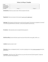 Lab Report Outline Science Lab Report Template Lab Report Template Lab Report Science Report Template
