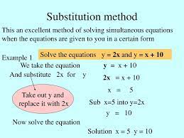 As before, the solution should be checked by substitution into the original equations. Ways To Solve Simultaneous Equations Fun Practice And Test