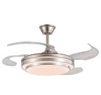 FIRHOT Modern 42 in. Indoor Brush Nickel Retractable Blades Ceiling Fan  with Integrated LED Light Kit and Remote Control AW-18659BW-C - The Home  Depot