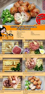 Mit Kase Gefullte Fleischballchen Im Speckmantel Rezept Mit Video Rezept Fleisch Gerichte Fleischballchen Mit Kase Gefullte Fleischballchen