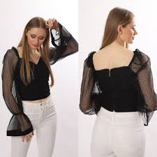 Orijinal Gorsel Ayni Urun Garantisi Urun Kodu E2340 1005 Fiyat 119 00 Darpeli Ponpon Tul Bluz Siyah Beden S M 2020 Bluz Siyah Renkler