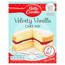 This is the recipe to substitute for an 18.25 oz betty crocker boxed cake mix. Betty Crocker Velvety Vanilla Cake Mix 425g Britishgram Com