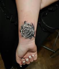 Rose Black Amp White With Leaves And Thorns Rose Tattoos On Wrist White Rose Tattoos Tattoos