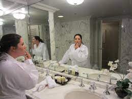 One thing to note here is that moisture can damage your speaker, so make sure the bathroom is well ventilated. Getting Ready In Beautiful Bathroom Picture Of Sir Stamford At Circular Quay Hotel Sydney Sydney Tripadvisor