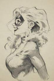 Black Cat Profile Sketch Spider Man Nabetse Zitro Comic Art Sketch Comic Books Art Comic Drawing