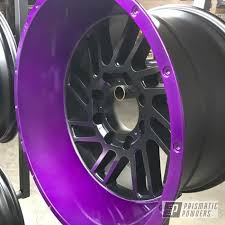 Black And Purple Car Rims Prismatic Powders Powder Coated Purple And Black Wheels Custom Wheels Cars Wheel Black Wheels
