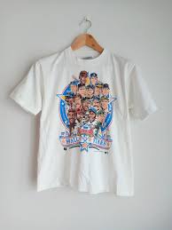 Rare Vintage Baseball All Star Game Caricature 80 S T Shirt Salem Sporwear Mlb Vintage Baseball All Star Shirts