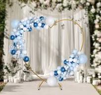 Amazon.com : 6.89FT Heart Shaped Wedding Arch Backdrop Stand ...