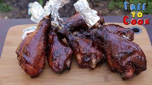 Place an aluminum roasting pan with water or the water pan that comes with the smoker on the level below the meat grate or next to the meat (placement will depend on your smoker). How To Cook Smoked Turkey Legs Youtube