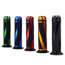 Universal Motorbike Hand Grips 7 8 Motorcycle Cnc Machined Aluminum Grips None Slip Gel Rubber Handle Handleba Affiliate Cina