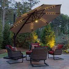 Save $13.72 (11%) sale starts at $109.27. Seasons Sentry 3 35 M 11 Ft Led Solar Offset Umbrella Costco Patio Furniture Patio Umbrellas Patio