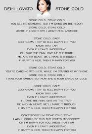My Heart Is Gold And My Hands Are Cold Meaning Stone Cold Makes Me Think Most Of My Infertility Struggle All Friends Having Beautiful Kids While Demi Lovato Lyrics Demi Lovato Quotes Stone Cold Lyrics