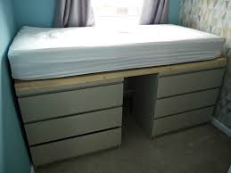 Pin By Anne On Beds In 2020 Ikea Malm Drawers Ikea Storage Bed Ikea Storage Bed Hack