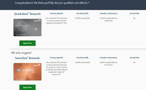 Just pick a credit card issuer on our page and fill out its prequalification form. Capital One Pre Qualify Myfico Forums 5833376