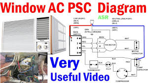 Determine and define of wires. Window Ac Psc Wiring Diagram Capacitor Selector Switch Blower Motor Complete Wiring Diagram Youtube