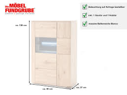 Tecnos sideboard »real«, breite 150 cm, weiß, weiß hochglanz. Highboard Mit Glastur Balkeneiche Bianco Massiv 90 Cm Buffalo