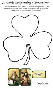 Free Printable Shamrock Trinity Just Color The Shamrock And Glue On The Father Son And Hol St Patricks Crafts St Patricks Day Crafts For Kids Catholic Crafts