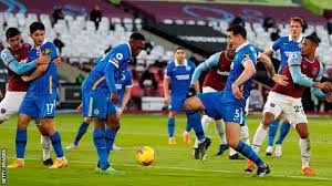 You are watching brighton hove albion vs west ham united game in hd directly from the american express community stadium, falmer, england, streaming live for your computer, mobile and tablets. West Ham 2 2 Brighton Tomas Soucek Goal Earns Hammers Point Bbc Sport