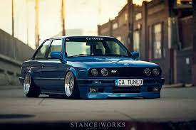 Bmw E30 3 Series Blue Slammed Stanceworks Ca Tuned Bmw E30 Bmw E30 Coupe Bmw E30 M3