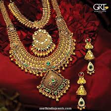 Bridal Gold Jewelleries From Grt South India Jewels Gold Necklace Designs Antique Jewelry Indian Traditional Jewelry