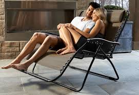 The lightweight aluminum frame is sturdy and easy to set up, and the padded seat with adjustable headrest allows you to kick back in comfort with support for your head or lumbar region. Zero Gravity Loveseat Sharper Image