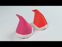 Christmas Origami Santa Claus How To Make An Easy Origami Santa Claus Youtube Origami Santa Christmas Origami Origami Santa Hat