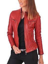 Leather Planet Women S Lambskin Leather Bomber Biker Jacket Small Red Red Jacket Leather Leather Jackets Women Real Leather Jacket