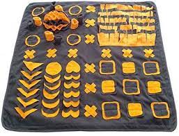 I made this sniffing puzzle mat for my dog momo after he just got neutered few weeks ago. Amazon Com Yinxue Large Dog Snuffle Mat With Interesting Playing Parts Durable Washable 39 X 39 Dog Slow Feeding Dog Snuffle Mat Snuffle Mat Diy Dog Toys