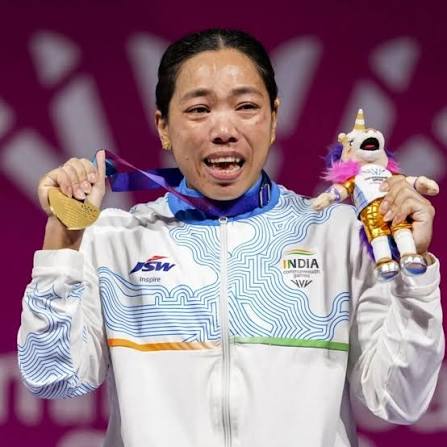 GOLDEN HAT-TRICK FOR MIRABAI CHANU! 🥇🏋🏼‍♀️🇮🇳 Pure dominance! Mirabai  Chanu has scripted history by securing India's first gold medal at the 2026  Commonwealth Games in the women's 48kg weightlifting event. With a