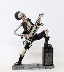 Home Decor Rock Star 9 5 Tall Skeleton Figurine Statue With Piano Statue Gothic Horror Figurines