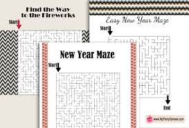 free printable new year mazes