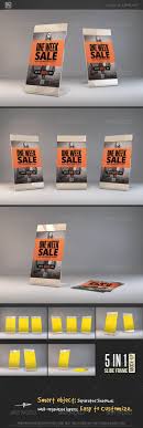 Photorealistic Counter Top Slide Frame Mock Ups Business Card Mock Up Business Flyer Templates Frame Mockups