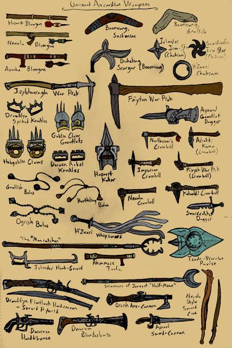 Ancardian Miscellaneous and Odd Weapons by SpiderMilkshake on DeviantArt