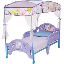 Walmart Disney Tinkerbell Fairies Toddler Bed With Canopy Toddler Canopy Bed Toddler Bed Girl Toddler Bed