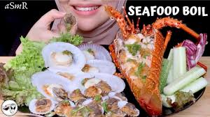 As for the prohibition of lobster: Asmr Seafood Boil Lobster Scallops Cockles Eating Sounds No Talking