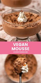 Vegan Mousse Vegan Chocolate Mousse Vegan Desserts Vegan Dessert Recipes