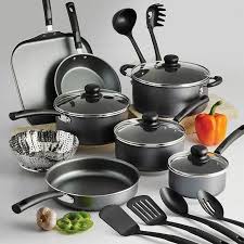 Tramontina Primaware 18 Piece Non Stick Cookware Set Red Walmart Com Cookware Set Stainless Steel Cookware Set Nonstick Ceramic Cookware Set
