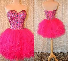 Short Ball Gown Homecoming Dresses Sweetheart Backless Crystals Prom Gowns Lovely Tulle Party Dresses Cocktail Dress Tulle Party Dress Cocktail Gowns Pretty Prom Dresses