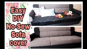 Sew a parsons chair slipcover. Easy Diy Sofa Cover No Sew Youtube