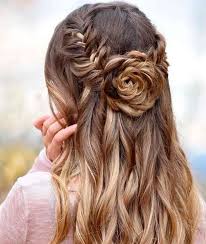 Hairstyles Floral Plaits تسريحات شعر ضفائر ورود Hair Styles Long Hair Styles Prom Hairstyles For Long Hair