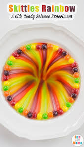 Each flavor will require boiling 2 cups of sugar and 1/4 cup water with 6 oz corn syrup and 3 oz palm kernel oil. Easy Rainbow Skittles Science Experiment Fun With Mama