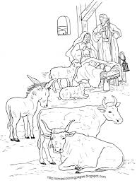 Find illustrations of nativity scene. Nativity Scene Baby Jesus Coloring Page Novocom Top