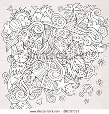 Doodles Abstract Decorative Summer Sketch Vector Background Stock Vector Colouring Pics Colorful Drawings Coloring Books