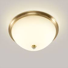 Sale ends in 3 days. China Gold Decorative Indoor Flush Mount Light Fixture Ceiling Light With White Glass Shade For Bedroom China Ceiling Light Ceiling Lamp