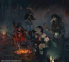 crusader, plague doctor, hellion, and arbalest (darkest dungeon) drawn by  lorenz_nuti | Danbooru